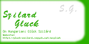 szilard gluck business card